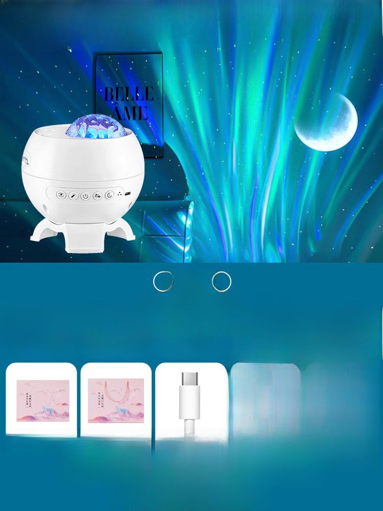 Northern lights star projection lamp night light