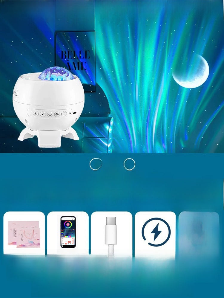 Northern lights star projection lamp night light