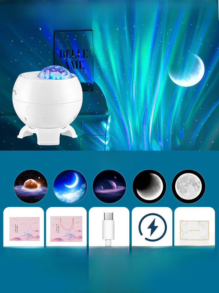 Northern lights star projection lamp night light