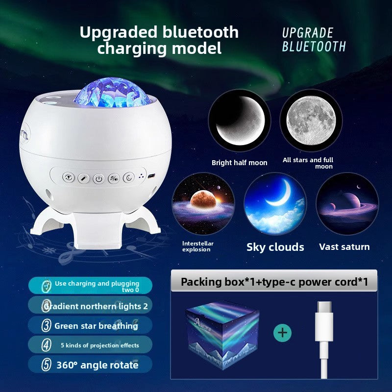 Northern lights star projection lamp night light
