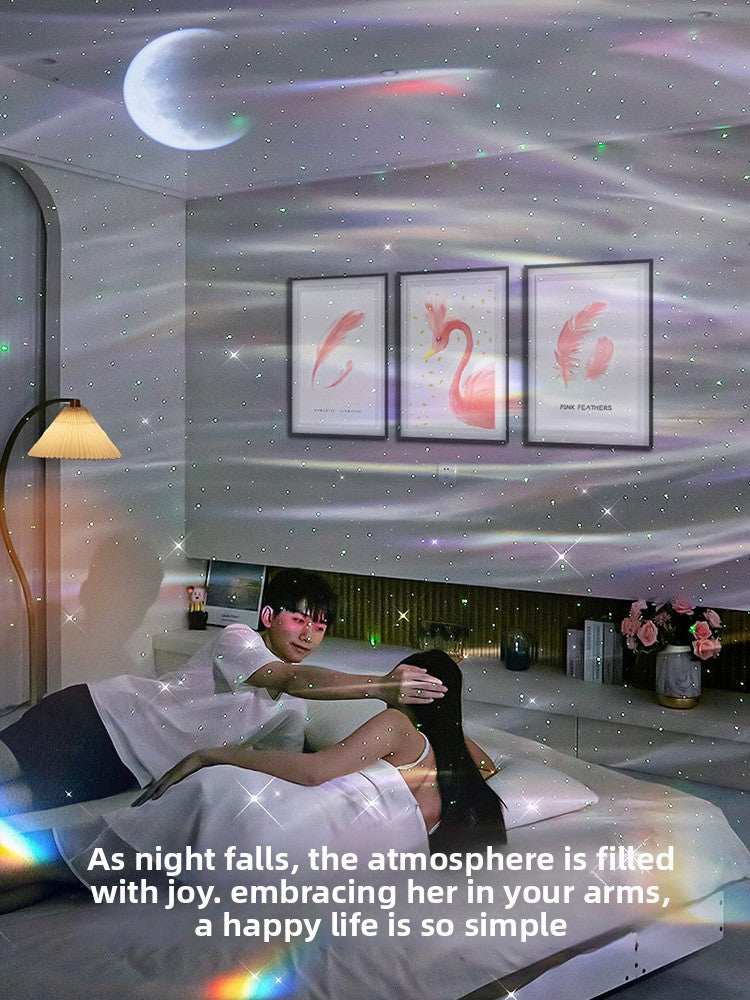 Northern lights star projection lamp night light