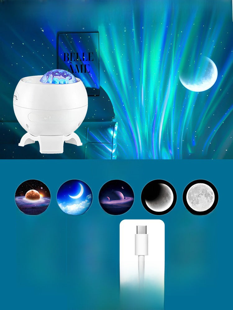 Northern lights star projection lamp night light