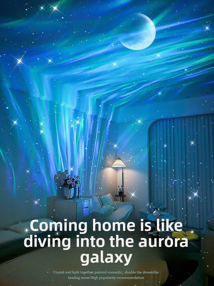 Northern lights star projection lamp night light