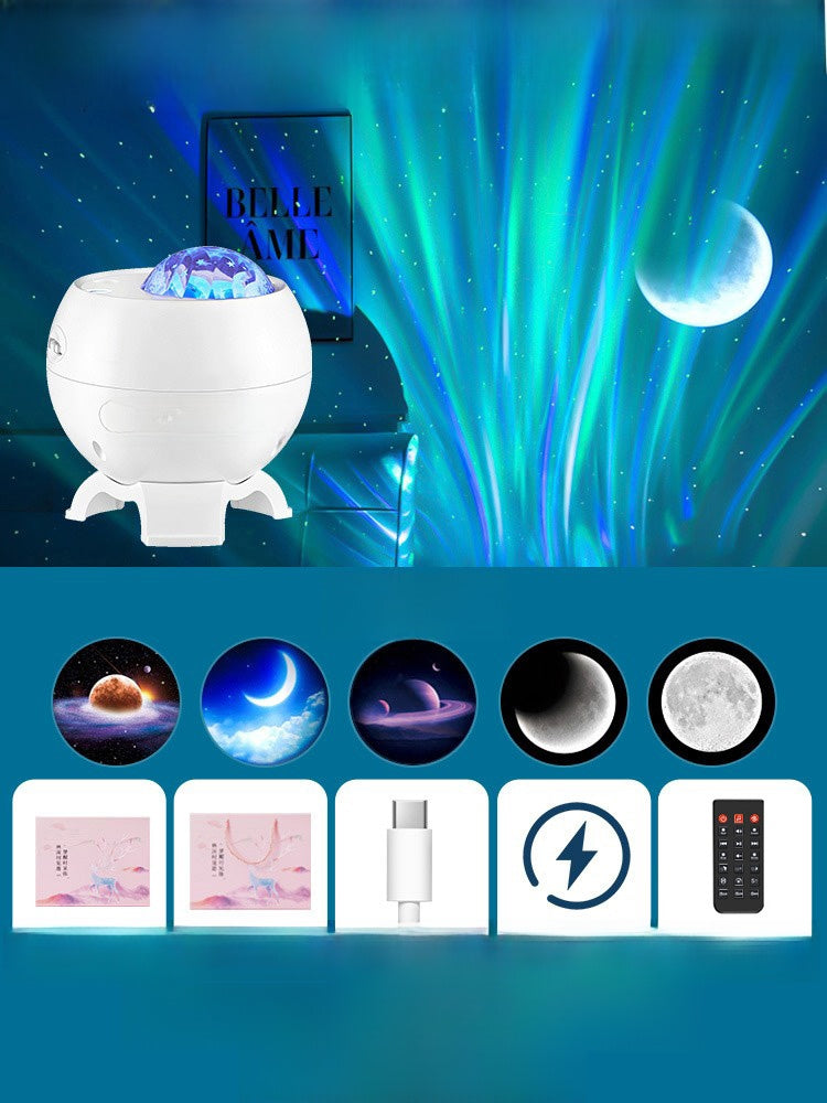Northern lights star projection lamp night light