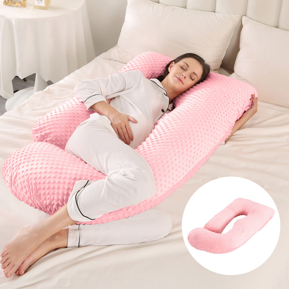 Ergonomic J-Shaped Maternity Pillow for Side Sleeping